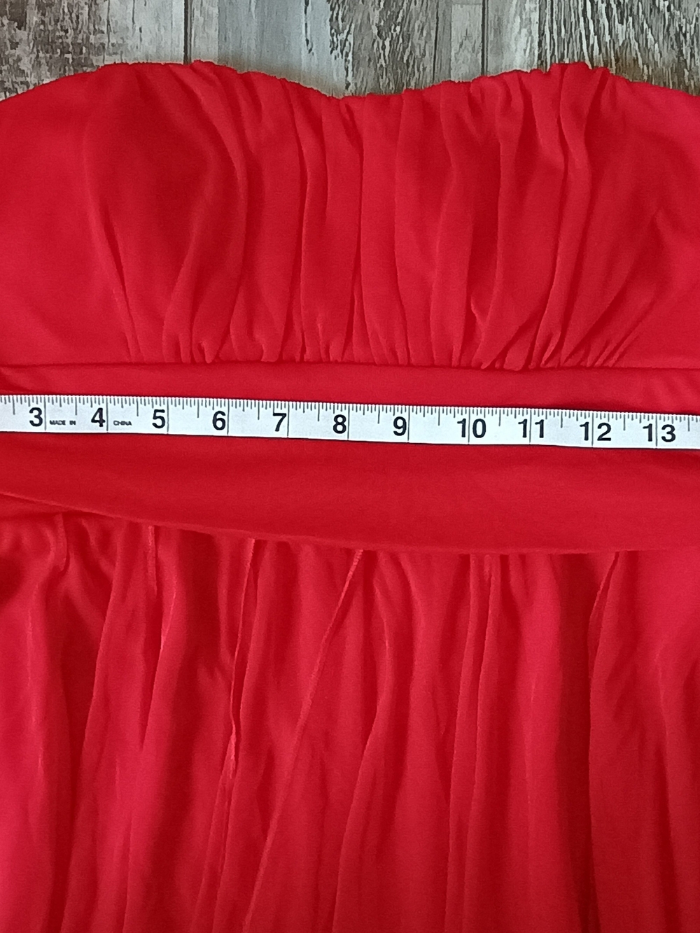 Ruby Rox Red Strapless High-Low Chiffon Dress - Picture 4 of 8